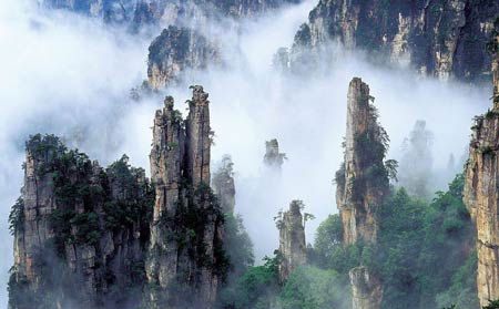 張家界森林公園，袁家界，楊家界，天子山二天自助游